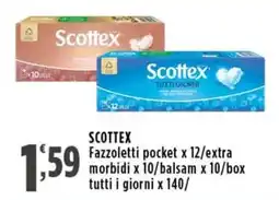 Rossotono Carrefour Scottex Fazzoletti pocket offerta