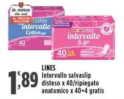 Rossotono Carrefour LINES Intervallo salvasilip offerta