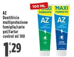 Rossotono Carrefour Dentifricio multiprotezione famiglia/carie gel/tartar offerta