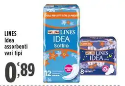 Rossotono Carrefour Lines Idea assorbenti offerta