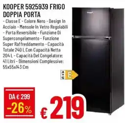 Galassia Kooper frigo doppia porta offerta