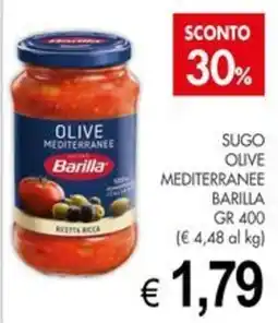 PrestoFresco Sugo olive mediterranee Barilla offerta