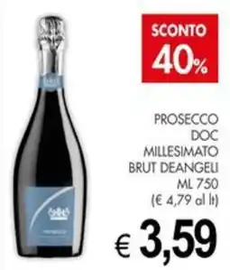 PrestoFresco Prosecco DOC Millesimato Brut Deangeli offerta