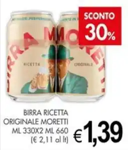 PrestoFresco Birra Ricetta Originale Moretti offerta