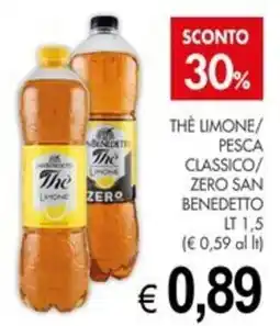 PrestoFresco Thè Limone Zero San Benedetto offerta