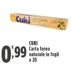 Rossotono Carrefour Cuki Carta forno naturale offerta