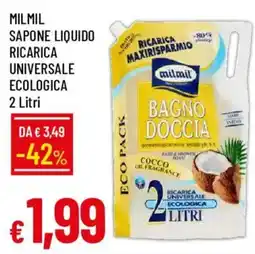 Galassia Sapone liquido ricarica universale ecologica milmil offerta