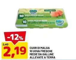 DPiù Cuor di Malga Uova Fresche Medie offerta