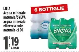 Rossotono Carrefour Acqua minerale naturale/SVEVA acqua minerale effervescente naturale offerta