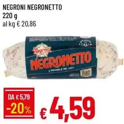 Galassia Negroni Negronetto offerta