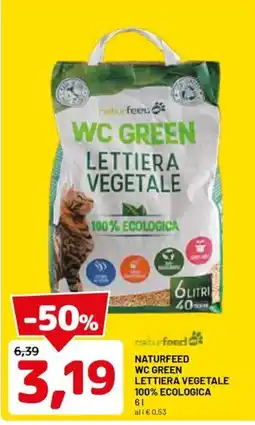 DPiù Naturfeed WC Green Lettiera Vegetale offerta