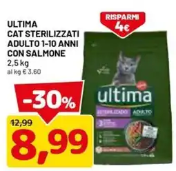 DPiù Ultima cat sterilizzati adulto con salmone offerta