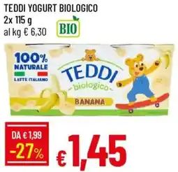 Galassia Teddi yogurt biologico banana offerta
