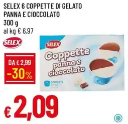 Galassia Selex coppette di gelato panna e cioccolato offerta