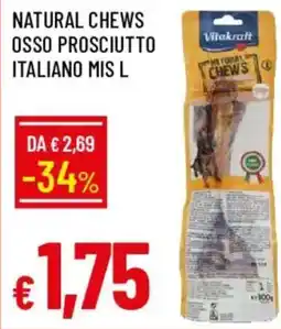 Galassia Natural Chews Osso Prosciutto Italiano offerta