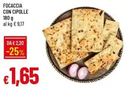 IperFamila Focaccia con cipolle offerta