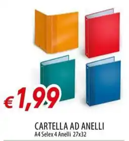 Galassia Cartella ad anelli A4 Selex offerta