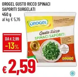 Galassia Orogel gusto ricco spinaci saporiti offerta
