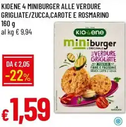 Galassia Kioene mini burger alle verdure grigliate offerta