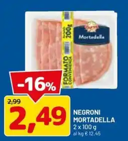 DPiù Negroni mortadella offerta