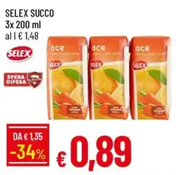 Galassia Selex succo offerta