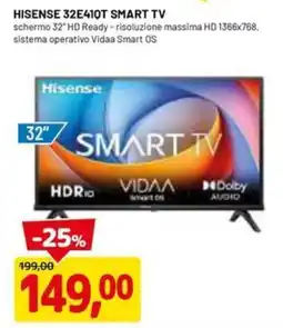 DPiù Hisense 32E410T Smart TV offerta