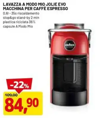 Lavazza A Modo Mio Jolie Evo Macchina per caffè espresso