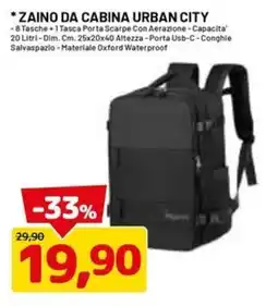 DPiù Zaino da cabina Urban City offerta