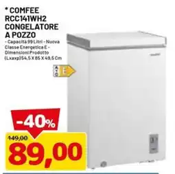 DPiù Comfee congelatore a pozzo offerta