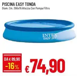 Galassia Piscina Easy Tonda Intex Easy Set offerta
