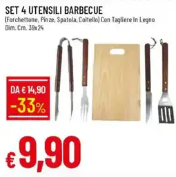 Galassia Set 4 utensili barbecue offerta