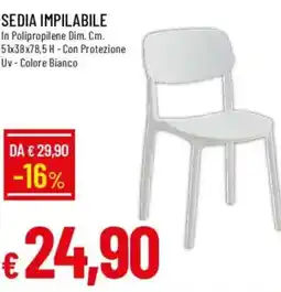 Galassia Sedia impilabile offerta