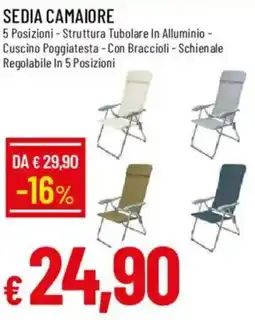Galassia Sedia Camaiore offerta