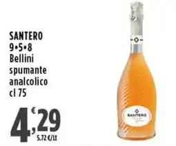Rossotono Carrefour Bellini spumante analcolico offerta