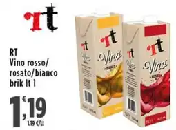 Rossotono Carrefour Vino rosso/bianco brik It offerta