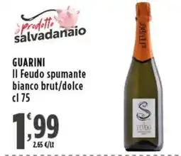 Rossotono Carrefour Guarini Il Feudo spumante bianco offerta