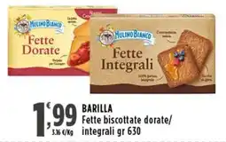 Rossotono Carrefour Barilla Fette biscottate offerta
