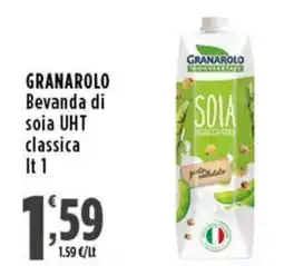 Rossotono Carrefour Granarolo bevanda di soia UHT classica offerta