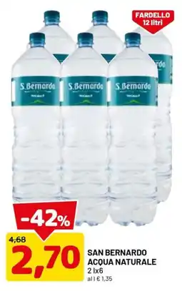 DPiù San Bernardo acqua naturale offerta
