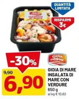 DPiù Gioia di Mare insalata di mare con verdure offerta