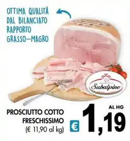 PrestoFresco Prosciutto cotto freschissimo Subalpino offerta