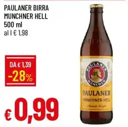 Galassia Paulaner birra Münchner Hell offerta