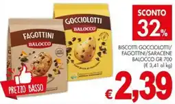 PrestoFresco Biscotti Gocciolotti/Fagottini/Saracene Balocco offerta