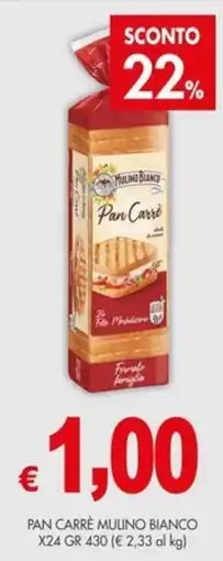 PrestoFresco Pan Carrè Mulino Bianco offerta