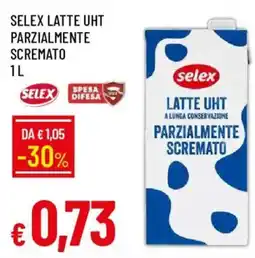 Galassia Selex latte UHT parzialmente scremato offerta