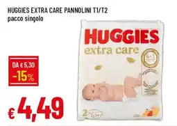 Galassia Huggies extra care pannolini T1/T2 offerta