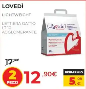 Lovedì lettiera gatto agglomerante
