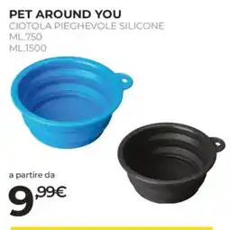 Arcaplanet Pet around you ciotola pieghevole silicone offerta