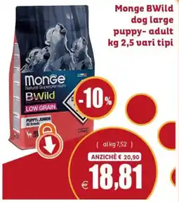 Elite Pet Monge BWild dog large puppy-adult offerta