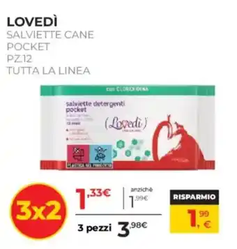 Lovedì salviette cane pocket